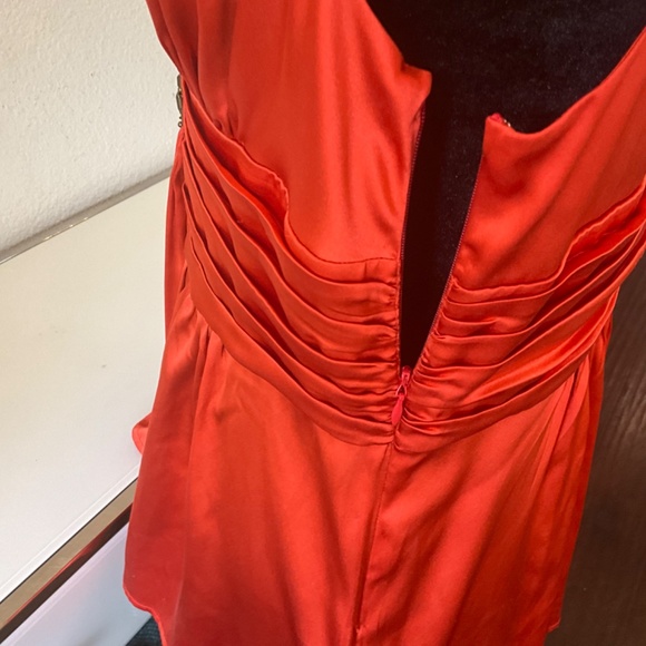 NWOT BEBE SATIN SILK SEXY BURNT ORANGE TOP L 😍😍😍 - Picture 6 of 11